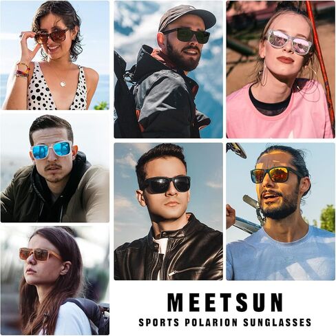 نظارات شمسية مستقطبة من MEETSUN للرجال والنساء للحماية من الأشعة فوق البنفسجية نظارات شمسية كلاسيكية للقيادة in Kuwait