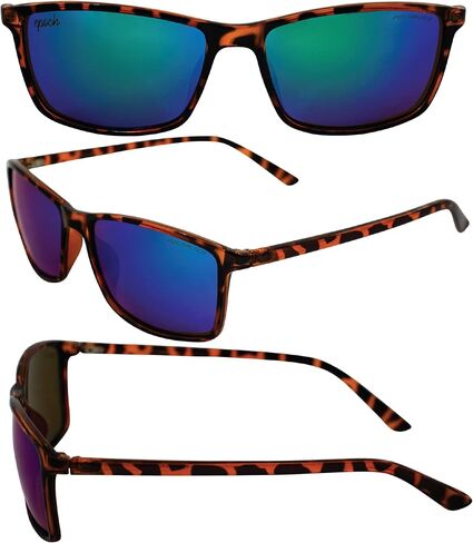 Epoch Eyewear 2 Pairs Murphy Polarized Sunglasses Tortoise Frame Green Mirror Lens Blue-Fade Frame Smoke Lens in Saudi Arabia