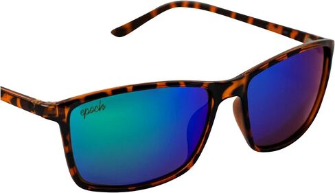 Epoch Eyewear 2 Pairs Murphy Polarized Sunglasses Tortoise Frame Green Mirror Lens Blue-Fade Frame Smoke Lens in Saudi Arabia