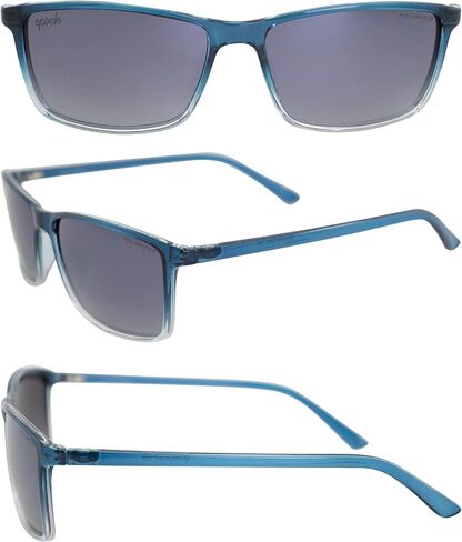 Epoch Eyewear 2 Pairs Murphy Polarized Sunglasses Tortoise Frame Green Mirror Lens Blue-Fade Frame Smoke Lens in Saudi Arabia