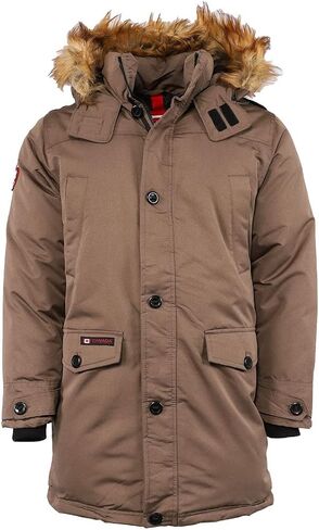 كندا Weather Gear سترة باركا للرجال رمادي داكن / L in Kuwait