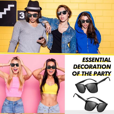 Umigy 80 Pairs Black Sunglasses Bulk Plastic Retro Vintage Sunglasses for Men Women Classic Shades Eyewear Party Favors Supplies in Saudi Arabia