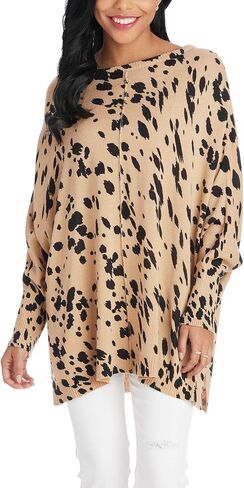 Mud Pie womens Adele Leopard Sweater Adele Leopard Sweater in Saudi Arabia