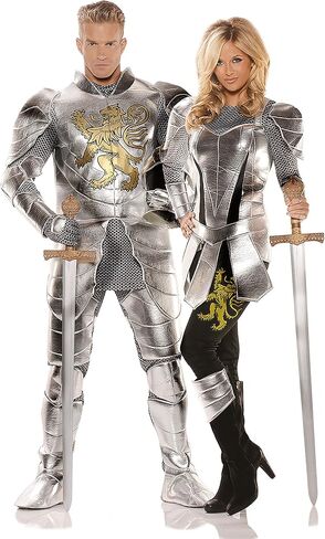 Men's Knight in Shining Armor Costume Silver in Saudi Arabia
