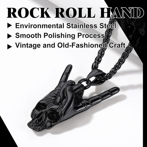 Richsteel Necklaces for Men Womens Stainless Steel Punk Rock Roll Pendant Hip Hop Jewelry in Saudi Arabia