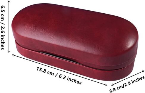 Double Glasses Case Hard Shell Dual Eyeglasses Case Protective for 2 Pairs of Glasses (Not Suitable for Sunglasses) in Saudi Arabia