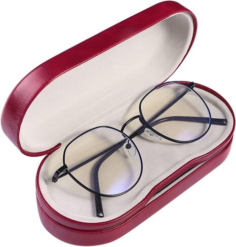Double Glasses Case Hard Shell Dual Eyeglasses Case Protective for 2 Pairs of Glasses (Not Suitable for Sunglasses) in Saudi Arabia