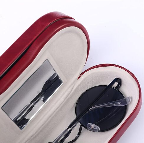 Double Glasses Case Hard Shell Dual Eyeglasses Case Protective for 2 Pairs of Glasses (Not Suitable for Sunglasses) in Saudi Arabia