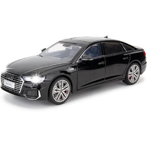 BDTCTK Compatible for 1:18 Audi A6L Model Car, Diecast Collectible Pull Back Toy Car with Sound and Light for Adults Kids Boys Girls, Gift Black