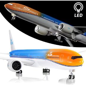 Lose Fun Park 1:130 مقياس كبير طائرة نموذجية Holland KLM Boeing 777 نماذج طائرات Diecast طائرات مع ضوء LED للتجميع أو الهدايا