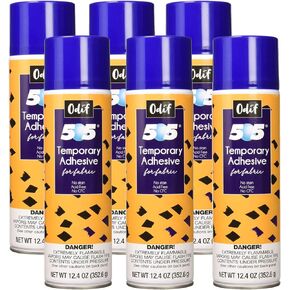 USA 505 Spray & Fix Temporary Fabric Adhesive 6/Pk-12.4oz, 6 Pack