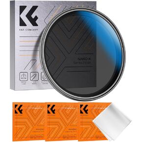 K&F CONCEPT 62mm Variable ND2-32(1-5 Stops) Lens Filter 18 Multi-Coating in Kuwait