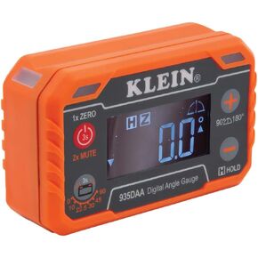 Klein Tools 80155 2-Piece Digital Electronic Level and Angle Gauge Set with LED Angle Alert, Plumber's Kit Straps, 0-90 and 0-180 Degrees