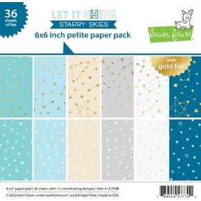 Lawn Fawn LF2998 Let It Shine Starry Skies Petite Pack Petite Paper Pack