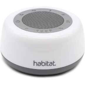 Habitat White Noise Machine, Multi-Color Night Light, 25 Relaxation Sounds, Bluetooth, 4 Timer Options, 15 Volume Levels