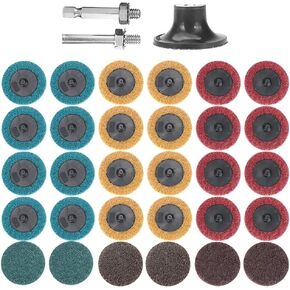 30Pcs 2inch Nylon Quick Change Sanding Discs Set, with 1/4" Holders, Die Grinder Surface Conditioning Burr Rust Paint Removal in Kuwait