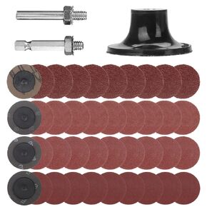30Pcs 2inch Nylon Quick Change Sanding Discs Set, with 1/4" Holders, Die Grinder Surface Conditioning Burr Rust Paint Removal