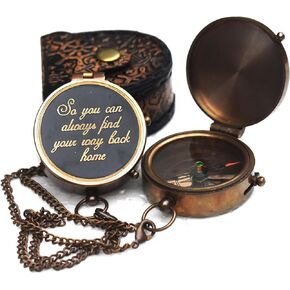 So You Can Always, Brass Compass Engraved Gifts for Men, Bronze for Men, Romantic Gifts for Him/Her, Keepsake Gifts for Husband, Personalized Gifts for Men & Women...