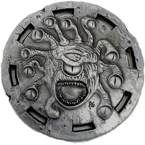 Silver Eye Tyrant Decision Coin D2 Heads-Tails - Yes-No RPG LARP