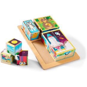Chuckle & Roar - Wooden Block Puzzles - Fun and Educational Wooden Puzzle for Kids - Develops Fine Motor Skills - 3 Wooden Puzzles