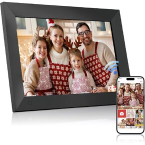 Kalofaye 10.1-inch WiFi Digital Photo Frame, 1280x800 HD IPS Touch Screen Electronic Photo Frame, 32GB Memory, auto-Rotating, Human Body Sensing, Share Moments Instantly via Frameo app from Anywhere
