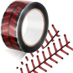 Outus 110 Yards Baseball Stitch Tape 1.9'' Wide Decorative Adhesive Baseball Tape Team Stitching Lace Packing Seam for Gift Wrapping Craft Enthusiast Sports Decorations