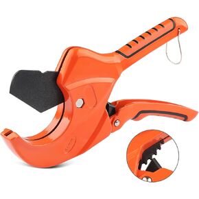 PVC Pipe Cutter, Cuts up to 2-1/2",Ratchet Pipe Cutter Tool,PVC Cutter, PVC Pipe Shears,PEX Pipe Cutter，Heavy-Duty Pex Cutting Tool for Cutting PEX, PVC, PPR Plastic Hoses and Plumbing Pipe