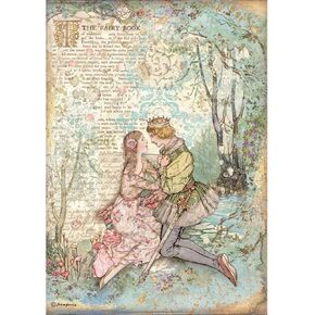 Stamperia A4 Rice Paper Packed - Sleeping Beauty Lovers (1 Sheet), (DFSA4574)