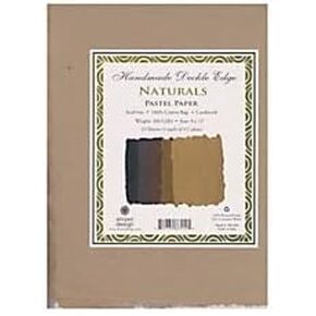 Shizen Design, Deckle Edge Paper, Natural Color Pack, 25 Sheets, 9x12 Inches SA-820