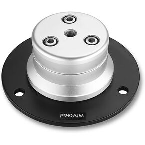 PROAIM Euro/Elemac Base Industry Standard Adapter Mount Plate for Cinema Dolly, Euro-Based Bazooka, Height Risers, Camera Rigs, Jib Crane. Aluminum Made - Strong & Stable (EM-259-00)