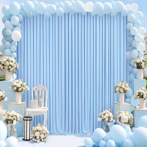 10ft x 7ft Black Backdrop Curtains Panels for Parties Birthday Party Wrinkle Free Fabric Backdrop Drapes Decorations Cloth for Weddings Photography Photoshoot Background Curtain