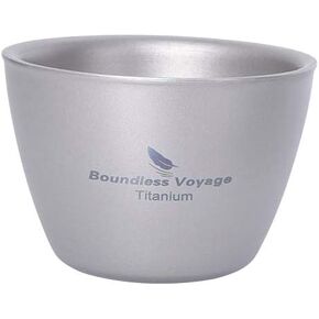 Boundless Voyage Titanium Double-wall Cup Tea Cup Outdoor Camping Tableware Drinking Mug Picnic Daily Drinkware Home Use Ti3089D 1pcs