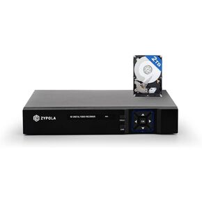 مسجل Zypola® 1080p 16 قناة هجين 5 في 1 CCTV DVR، محرك أقراص ثابتة سعة 2 تيرابايت مثبت مسبقًا، H.265، وصول عن بعد، مخرج HDMI وVGA، يدعم كاميرات CVBS/TVI/AHD/CVI/IP in Kuwait