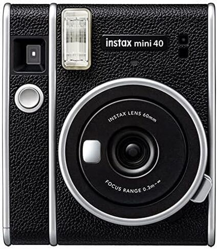 Fujifilm Instax Mini 40 Instant Camera Vintage Black Look, Camera for Kids, Wedding, Birthday Or Any Occasion in Saudi Arabia