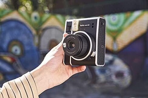 Fujifilm Instax Mini 40 Instant Camera Vintage Black Look, Camera for Kids, Wedding, Birthday Or Any Occasion in Saudi Arabia