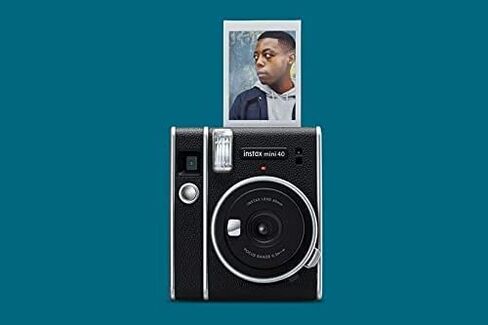 Fujifilm Instax Mini 40 Instant Camera Vintage Black Look, Camera for Kids, Wedding, Birthday Or Any Occasion in Saudi Arabia