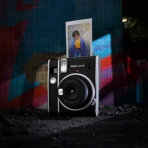 Fujifilm Instax Mini 40 Instant Camera Vintage Black Look, Camera for Kids, Wedding, Birthday Or Any Occasion in Saudi Arabia