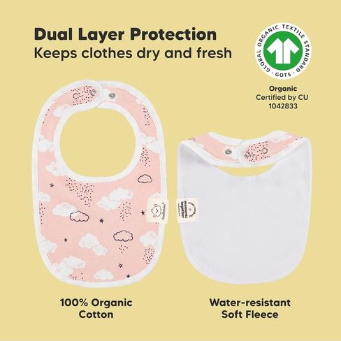 KeaBabies 8-Pack Organic Baby Bibs for Girls & Boys and 8-Pack Organic Baby Bibs for Boy, Girl - Teething Baby Bibs for Boy, Girl - Drool Bibs for Baby Boy, Bibs for Baby Girl - Newborn Bibs in Saudi Arabia