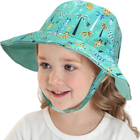 Muryobao Toddler Baby Kids Summer Sun Hat UPF 50+ UV Protection Reversible Travel Beach Bucket Cap in Kuwait