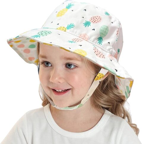 Muryobao Toddler Baby Kids Summer Sun Hat UPF 50+ UV Protection Reversible Travel Beach Bucket Cap in Kuwait