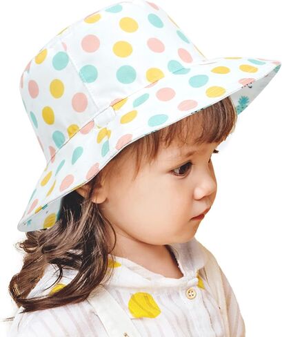 Muryobao Toddler Baby Kids Summer Sun Hat UPF 50+ UV Protection Reversible Travel Beach Bucket Cap in Kuwait
