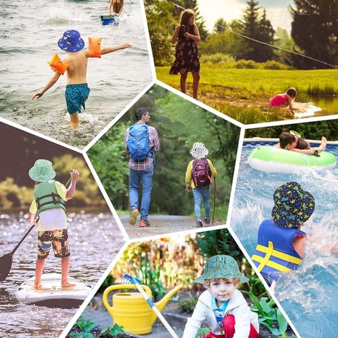 Muryobao Toddler Baby Kids Summer Sun Hat UPF 50+ UV Protection Reversible Travel Beach Bucket Cap in Kuwait