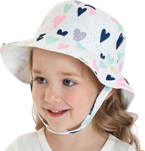 Muryobao Toddler Baby Kids Summer Sun Hat UPF 50+ UV Protection Reversible Travel Beach Bucket Cap in Kuwait