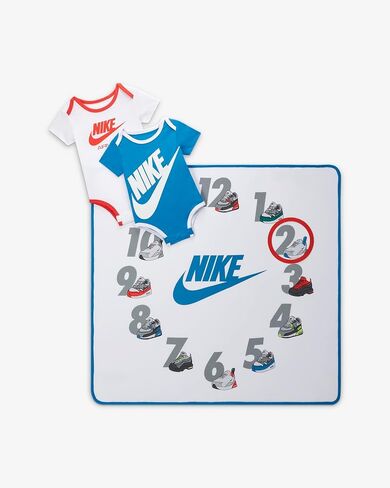 Nike Bodysuit Box Set (مع بطانية) أزرق/أبيض/برتقالي - للأطفال (0-12 شهرًا) - NN0842-001 in Saudi Arabia