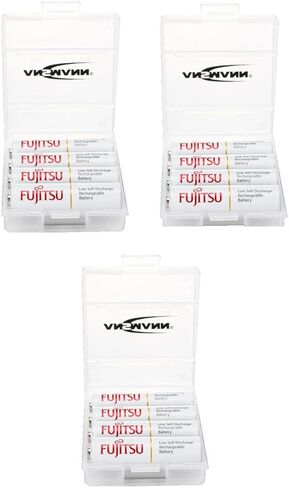 بطارية أنسمان فوجيتسو القابلة لإعادة الشحن (12 حزمة) مع 3 حافظات بطاريات in Kuwait