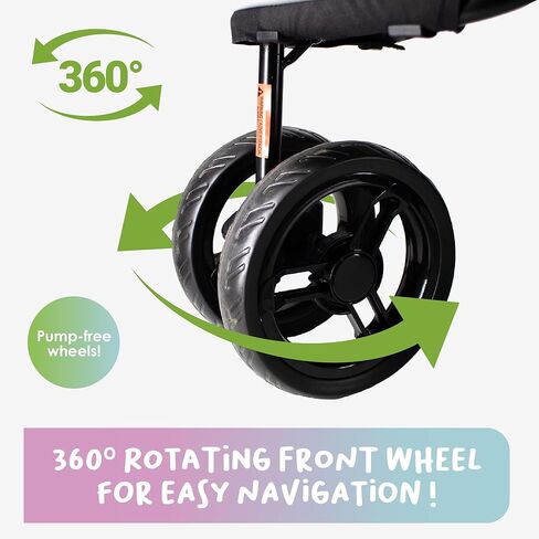 Petique Revolutionary Durable Pet Stroller, Easy Fold, Quality mesh Windows, Large Storage Basket, Secure Cup Holder Tray, Small/Medium Dogs, Cats and Pets, Supports up to 55LBS - Venus (Teal) in Kuwait