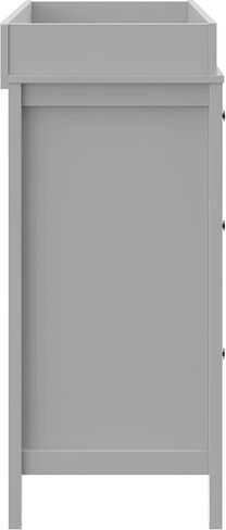 خزانة ذات 3 أدراج من Storkcraft Carmel مع غطاء تغيير (أبيض) - معتمدة من GREENGUARD باللون الذهبي، وتتضمن غطاء طاولة تغيير قابل للإزالة، وخزانة ذات أدراج لغرفة نوم الأطفال والحضانة in Kuwait