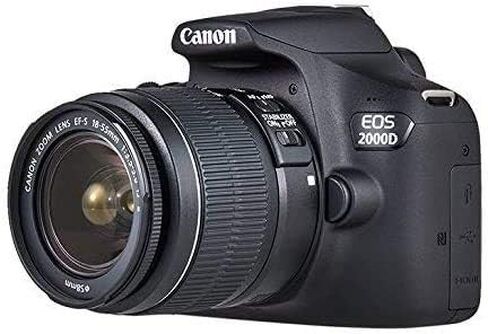 Canon EOS 2000D (T7) EF-S 18-55mm III Kit with Canon EF 50mm f/1.8 STM Lens and Basic Lens Accessory Bundle - Includes: 500mm Telephoto Preset Lens, Professional EF T-Mount and Much More (Renewed) in Saudi Arabia