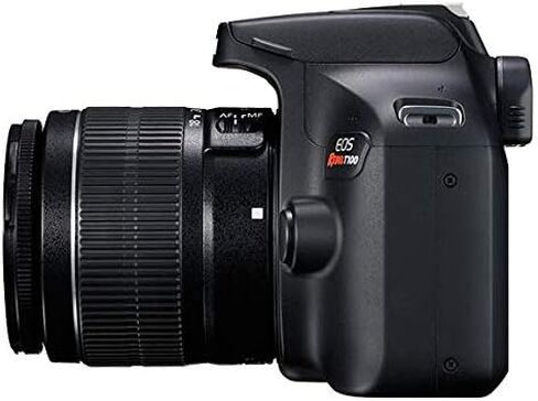 كاميرا Canon EOS Rebel T100/4000D DSLR مع عدسة تكبير مقاس 18-55 مم f/3.5-5.6 وملحقات: تتضمن - بطاقة ذاكرة SanDisk Ultra سعة 64 جيجابايت، وحامل ثلاثي القوائم، وحقيبة ظهر، وغير ذلك الكثير (حزمة مكونة من 18 قطعة) in Saudi Arabia
