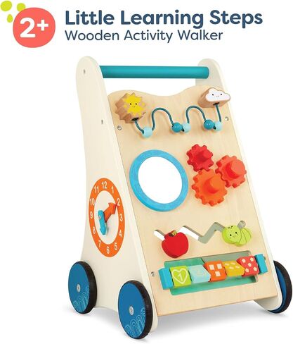 B. toys- Little Learning Steps- Wooden Activity Walker – 7 Educational Activities – Learning & Walking Toy for Toddlers – Stand, Push, Walk – 1 Year + in Saudi Arabia